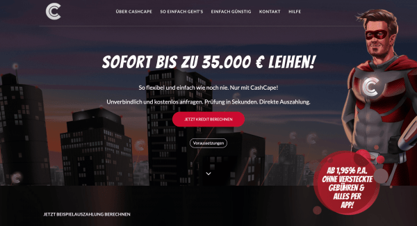 CashCape - Kredit bis 35 000 €