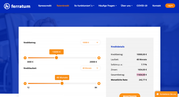 Ferratum Ratenkredit - Kredit bis 20 000 €