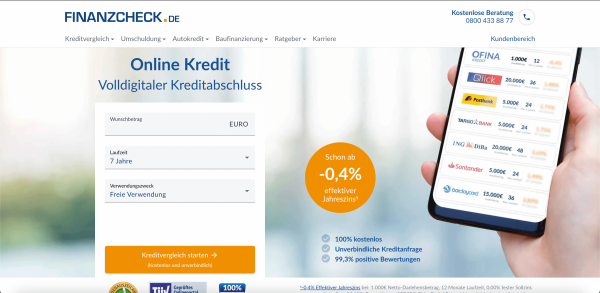 FINANZCHECK - Kredit bis 75 000 €