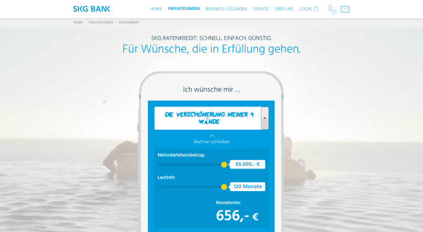 SKG Bank - Kredit bis 65 000 €